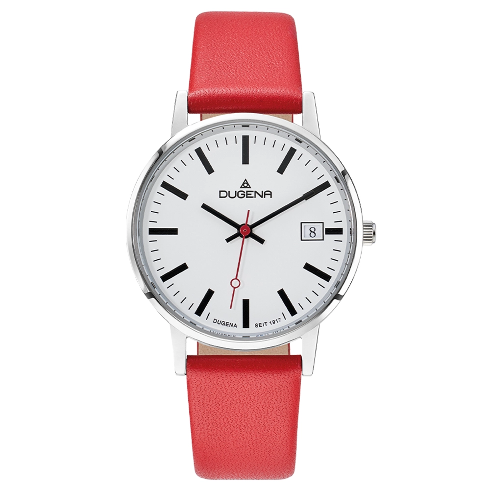 Moma Weiß Silber Lederband Rot Moma Weiß Silber Lederband Rot