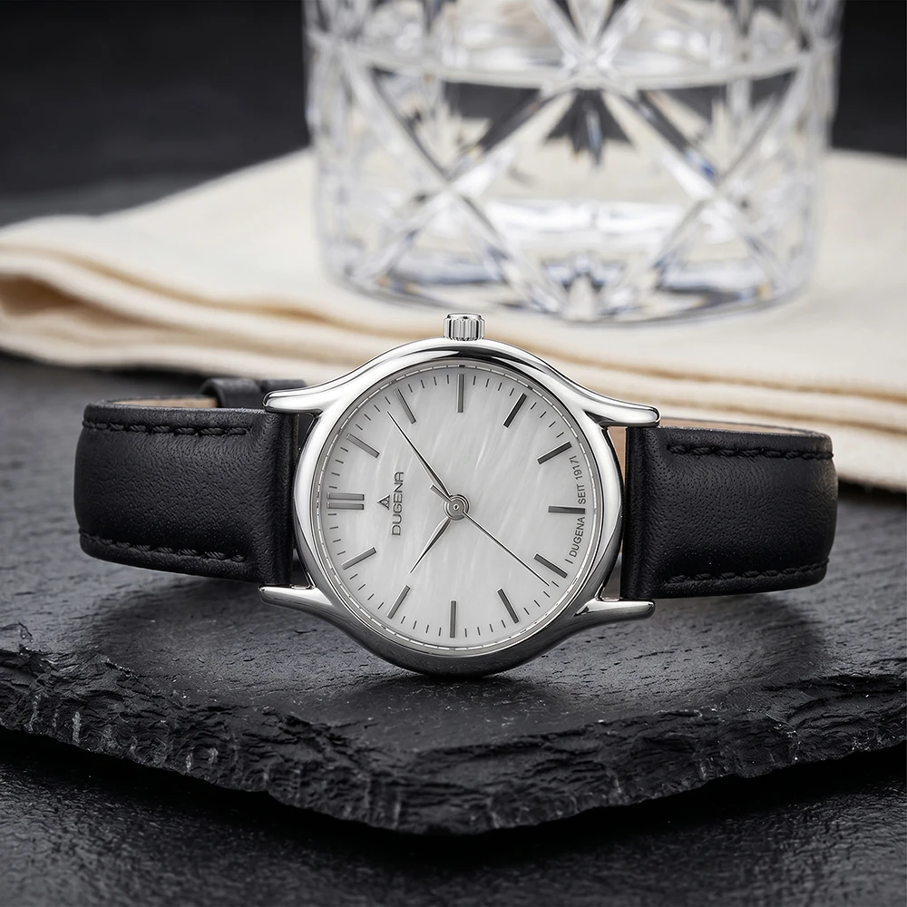 Vintage Perlmutt Silber Schwarz