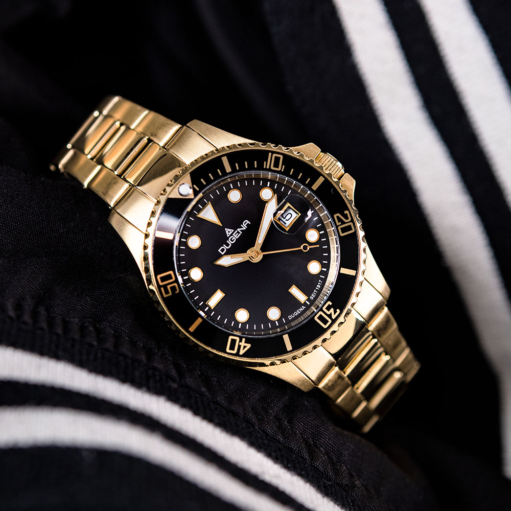 Diver Schwarz Gold