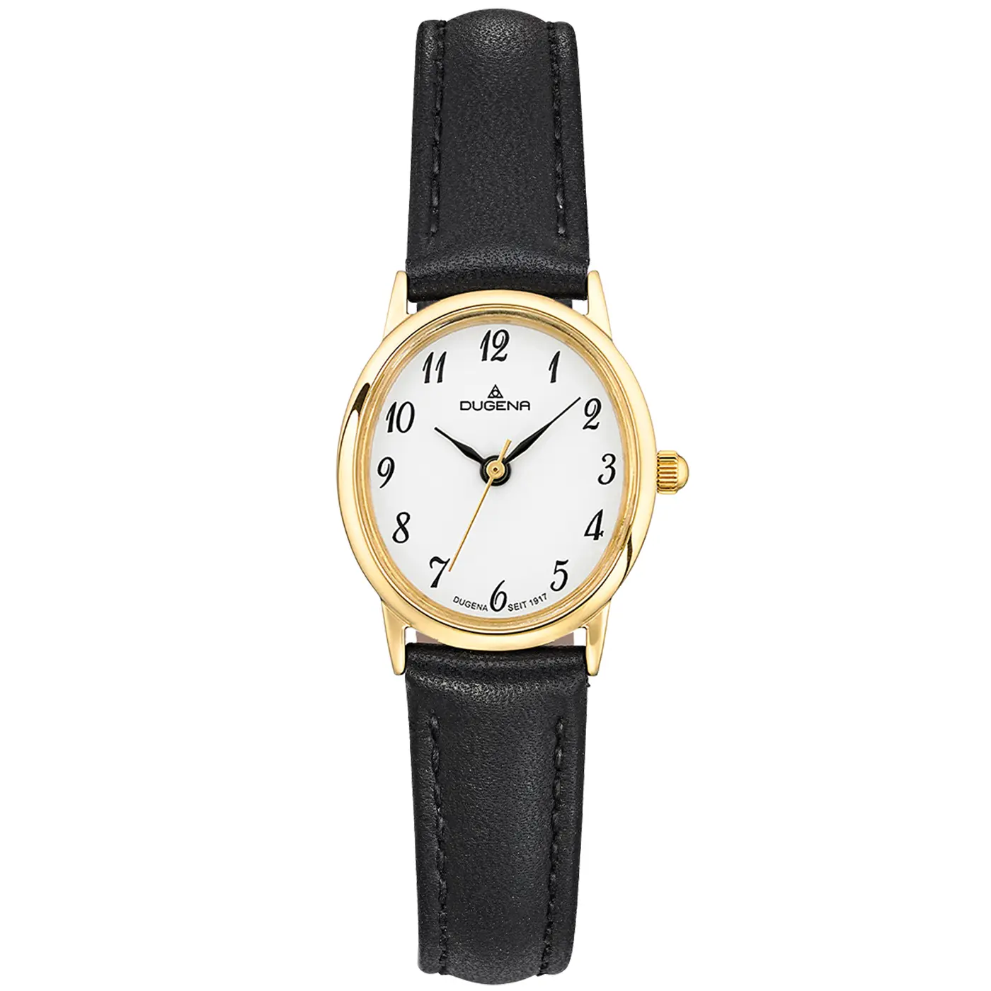 Vintage Weiß Gold Lederband Schwarz