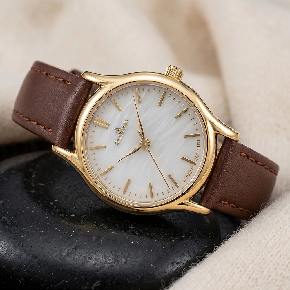 Vintage Perlmutt Gold Braun