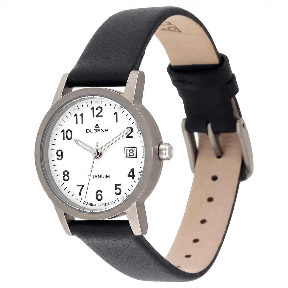 Novum Weiß Titan Lederband Schwarz