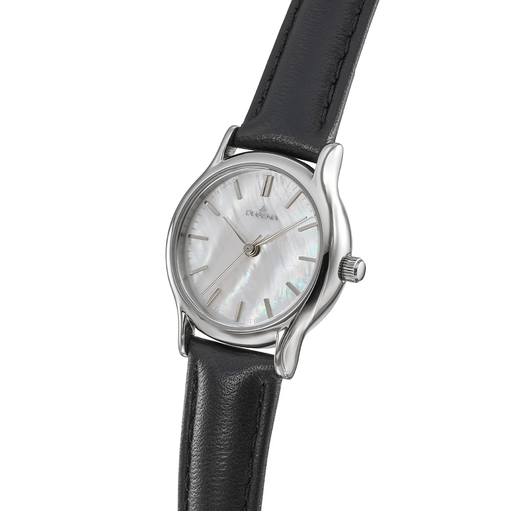 Vintage Perlmutt Silber Schwarz