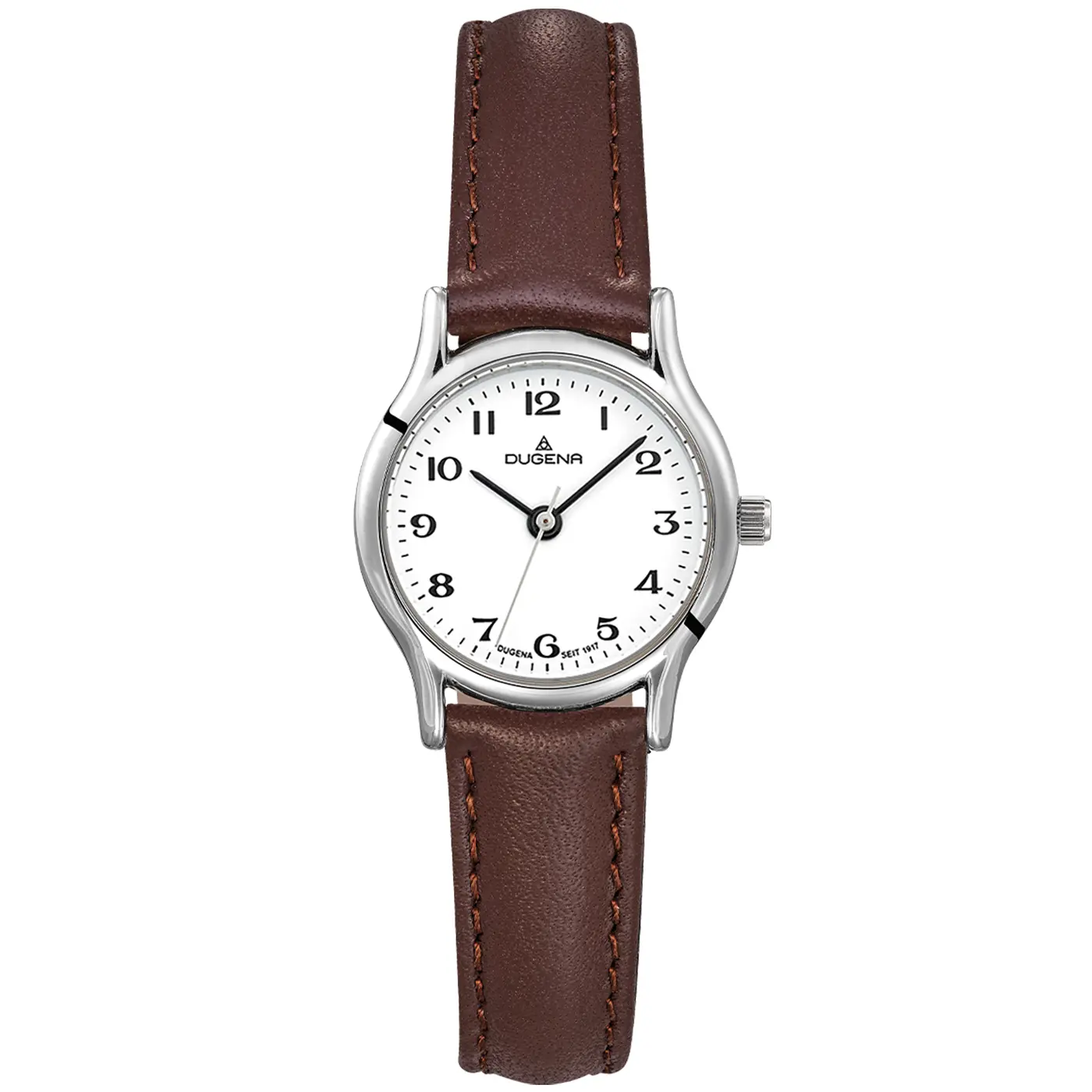 Vintage Weiß Silber Lederband Braun