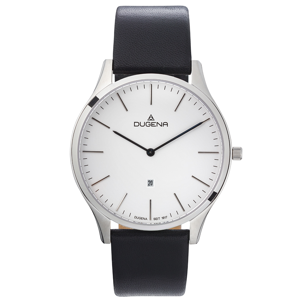 Plano Weiß Silber Lederband Schwarz Plano Weiß Silber Lederband Schwarz