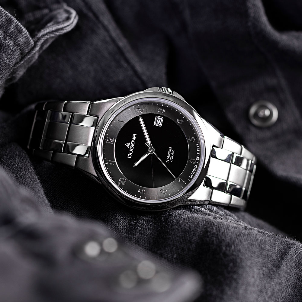 Dugena Schwarze Edelstahl Uhr Damen Dugena 4460437 Damenuhr