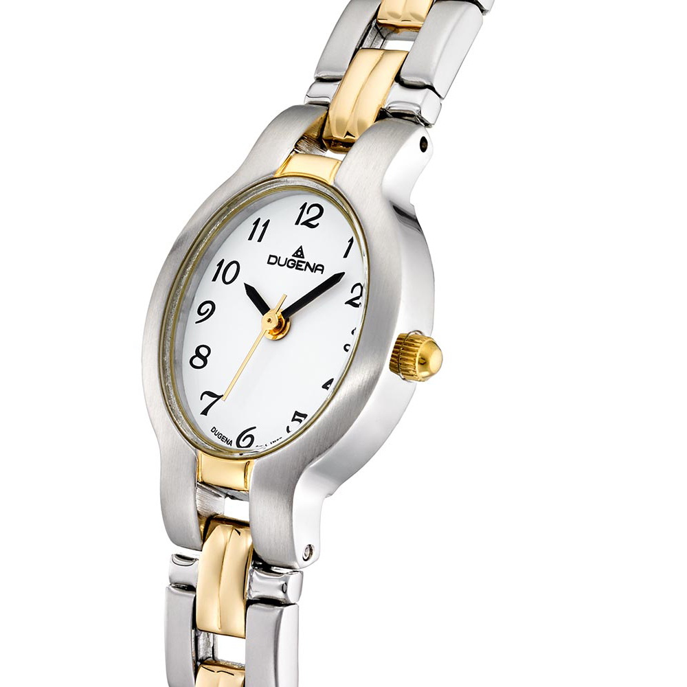 Schmuckband Uhr Weiß Bicolor Stahl