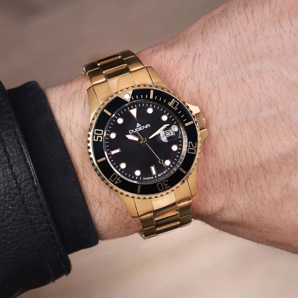 Diver Schwarz Gold