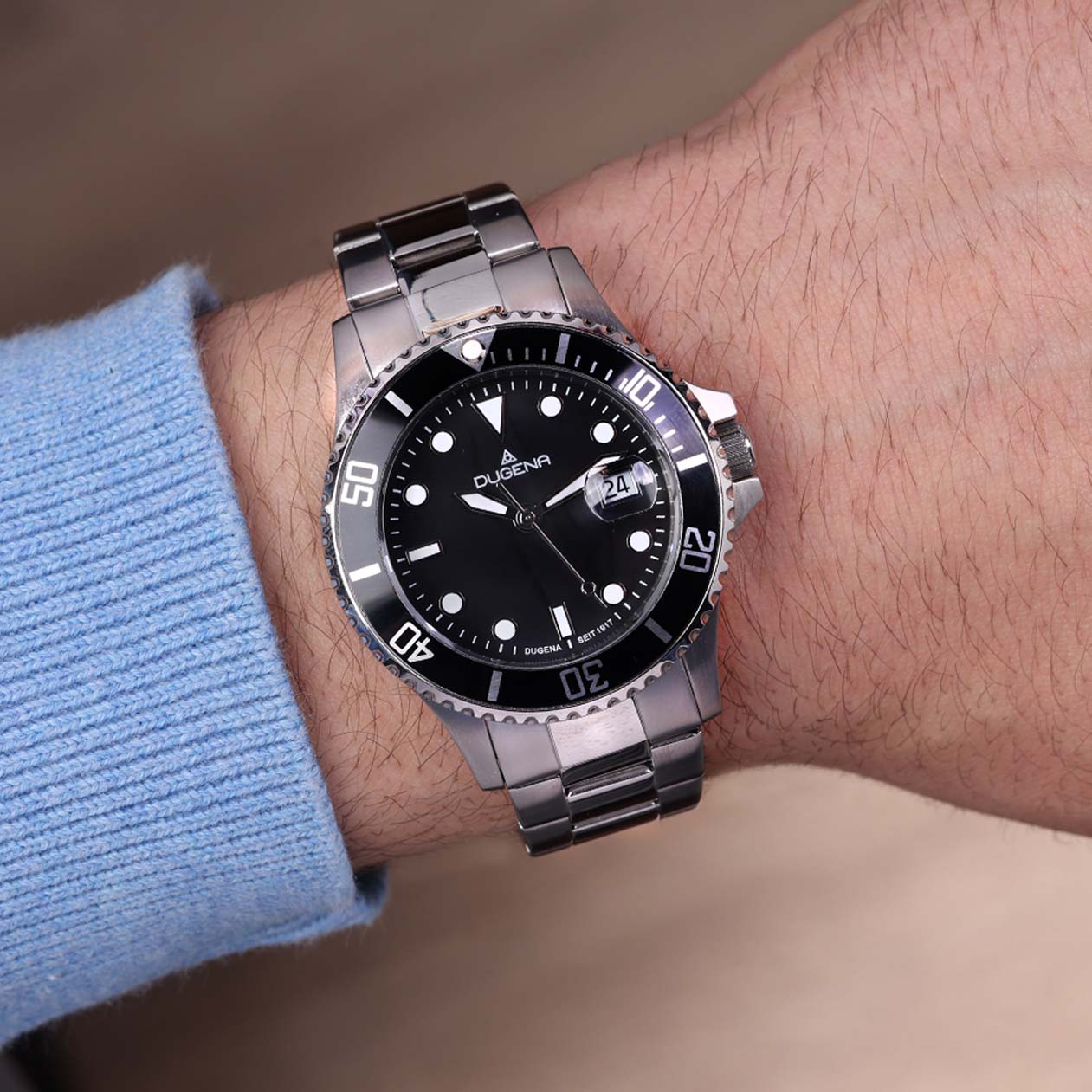 Diver Schwarz Silber