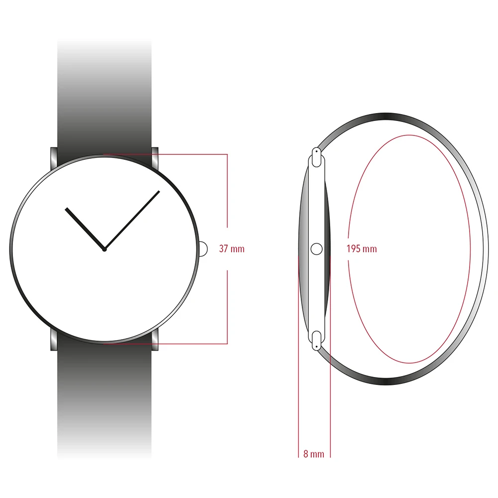 Moma Weiß Silber Lederband Braun
