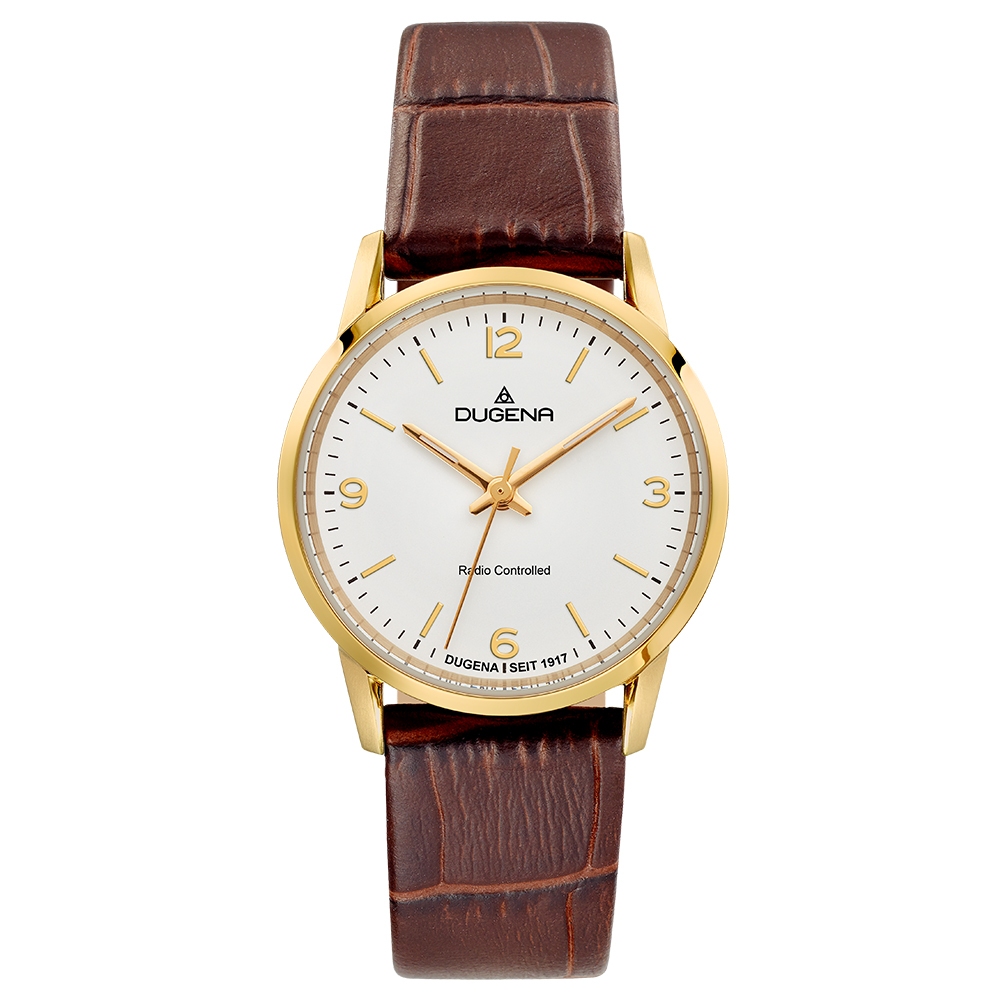 Momentum XS Weiß Gold Lederband Braun