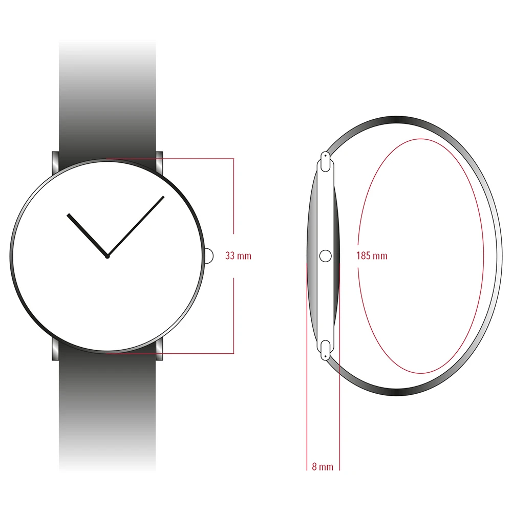 Moma Weiß Silber Lederband Braun