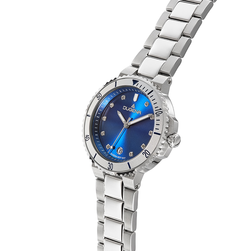 Lady Diver Blau Silber