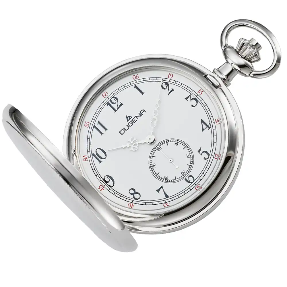 Savonette Taschenuhr Silber Weiß