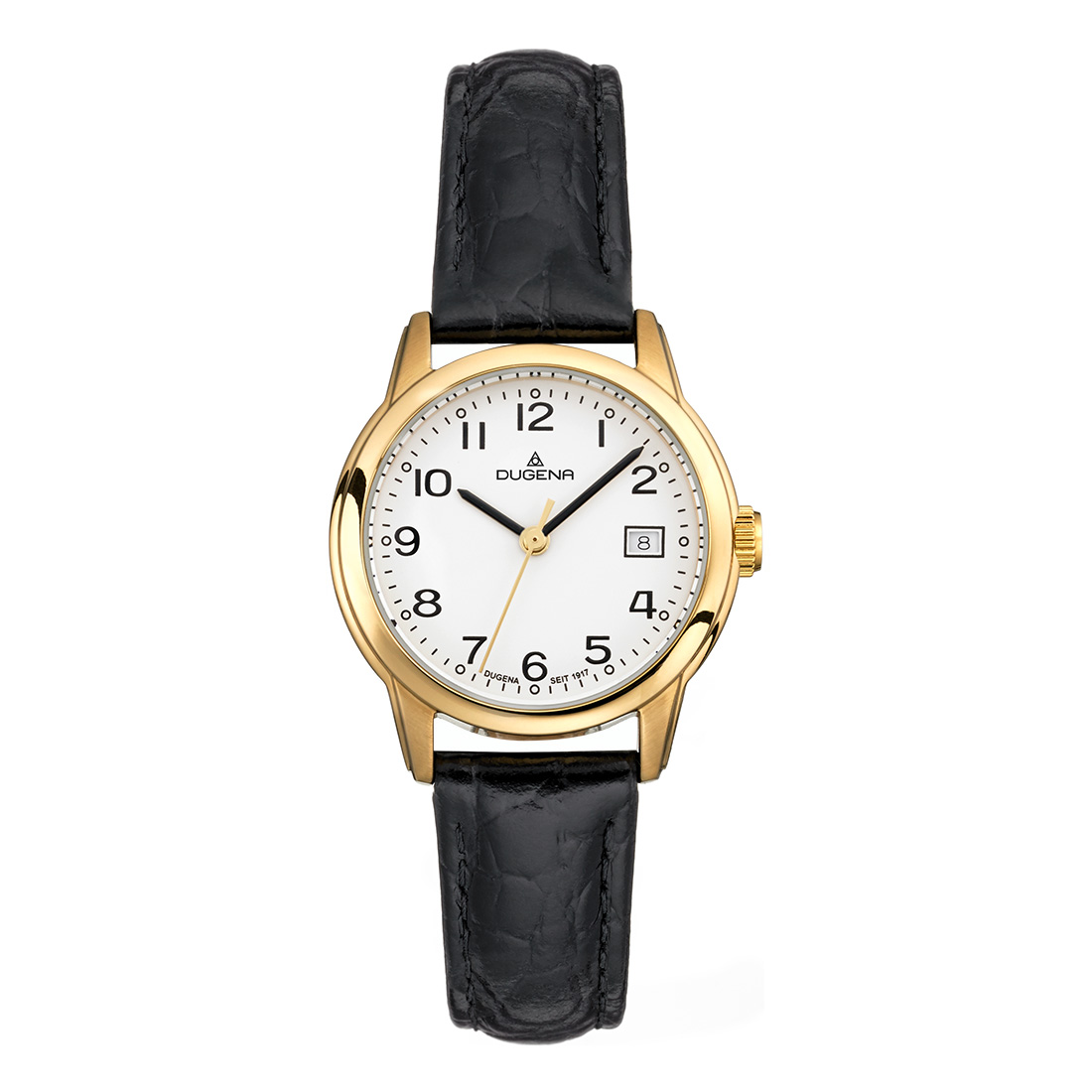 Vega Weiß Gold Lederband Schwarz Vega Weiß Gold Lederband Schwarz