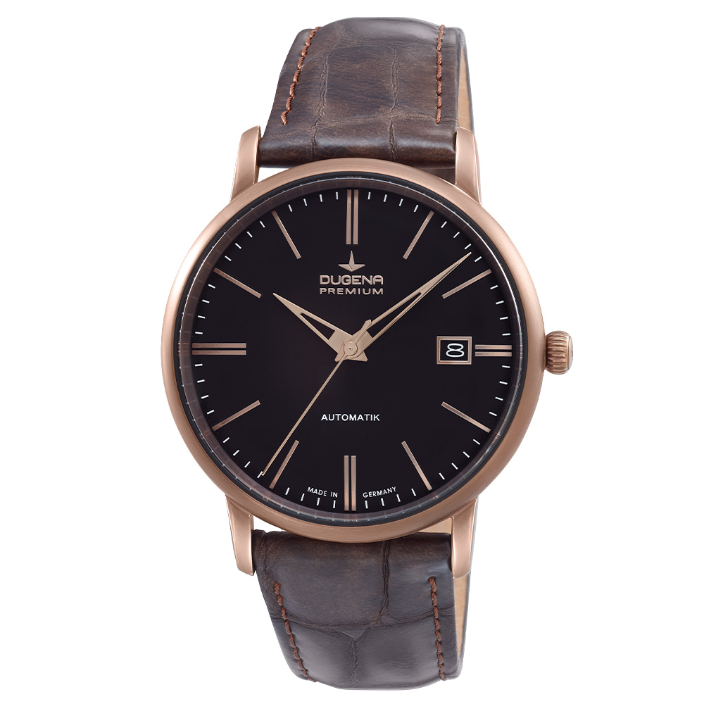 Festa Klassik Vintage Automatik Bronze Lederband Braun