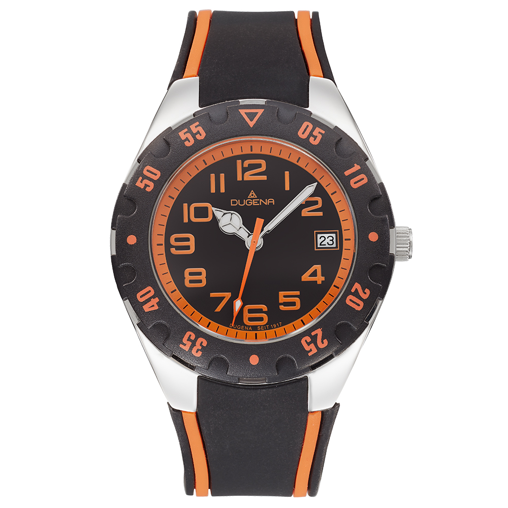 Diver Junior Schwarz Silber Kunststoff Schwarz Orange