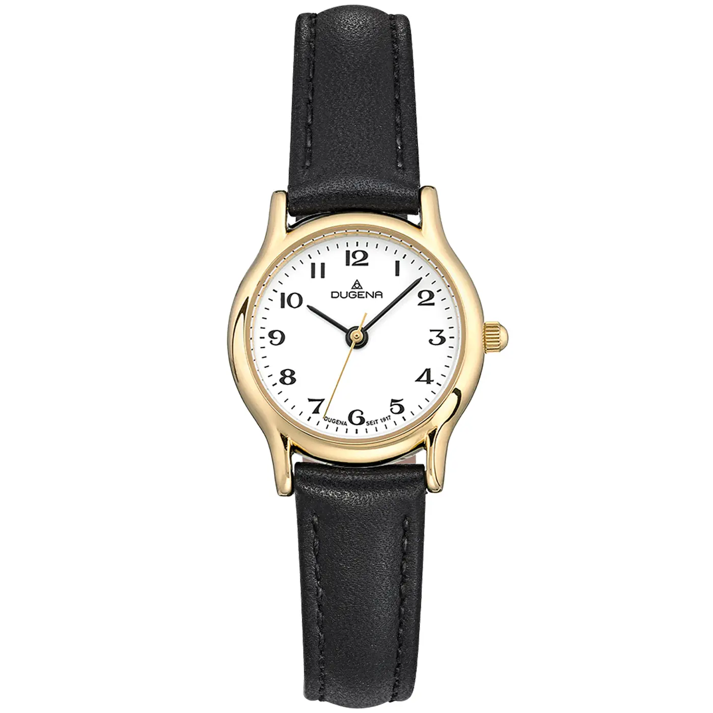 Vintage Weiß Gold Lederband Schwarz