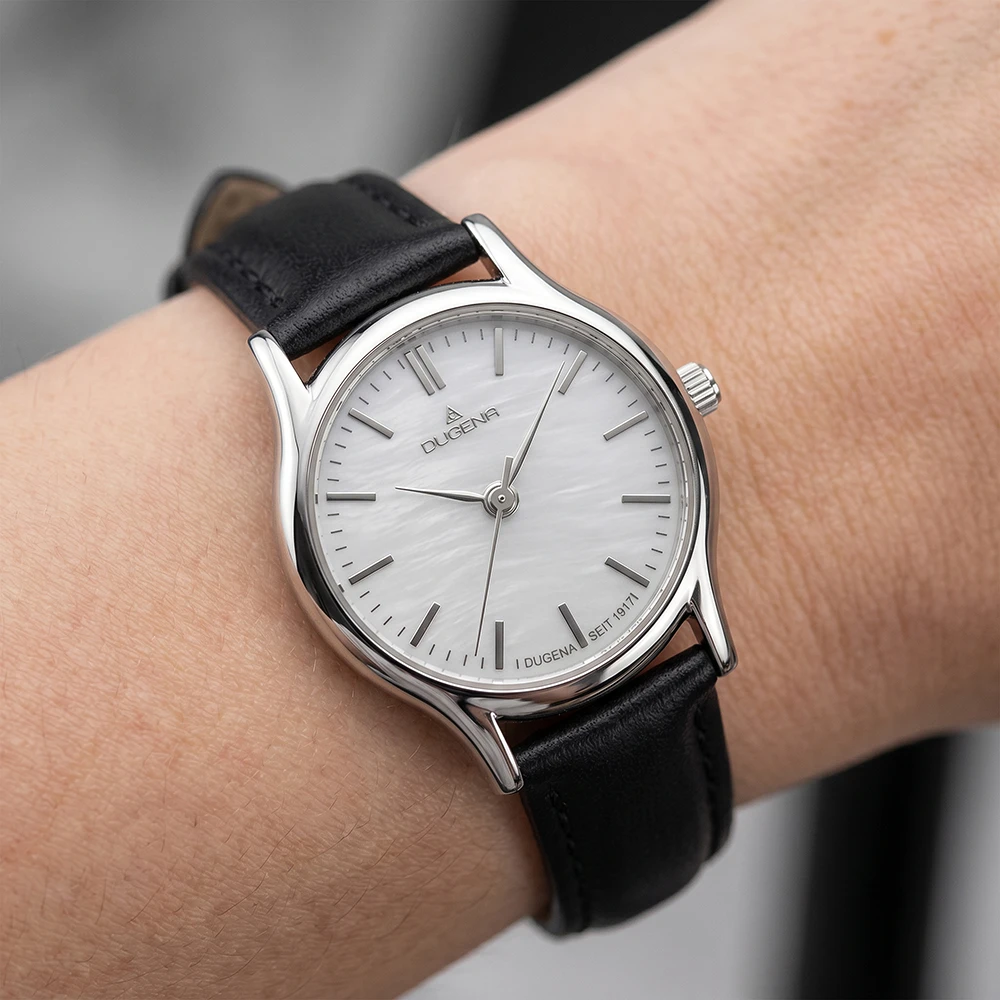 Vintage Perlmutt Silber Schwarz