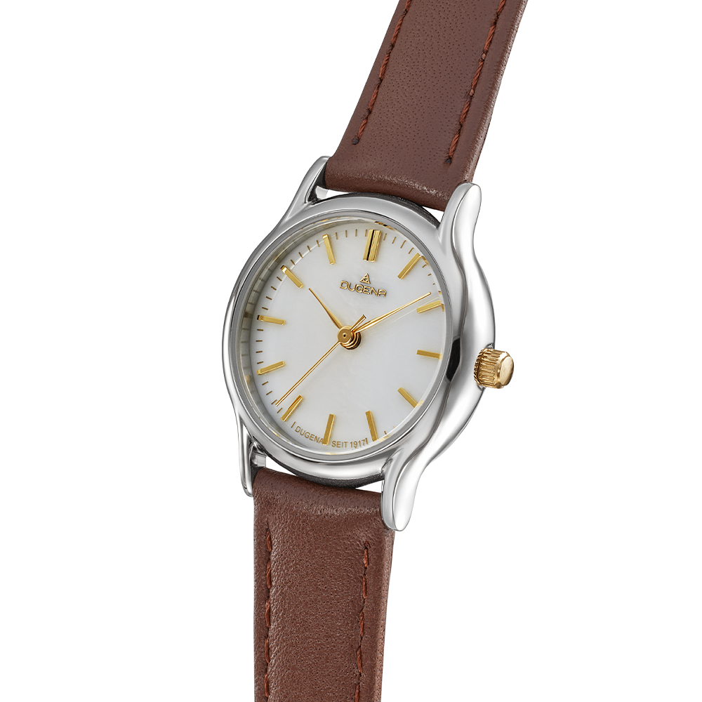Vintage Perlmutt Silber Braun