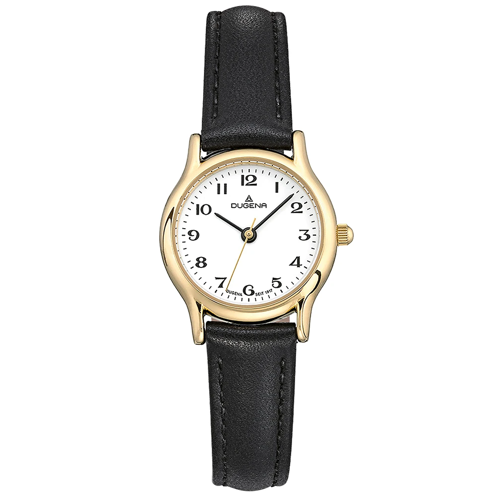 Vintage Weiß Gold Lederband Schwarz