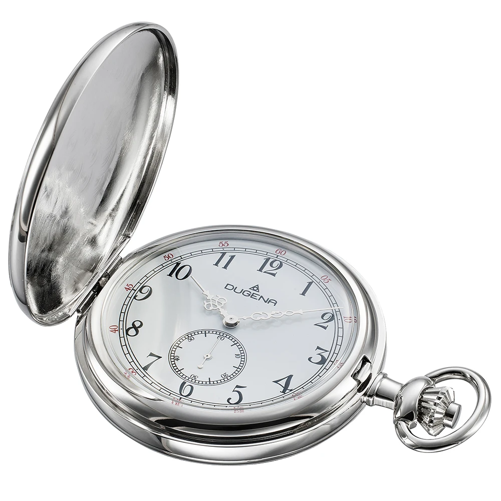 Savonette Taschenuhr Silber Weiß