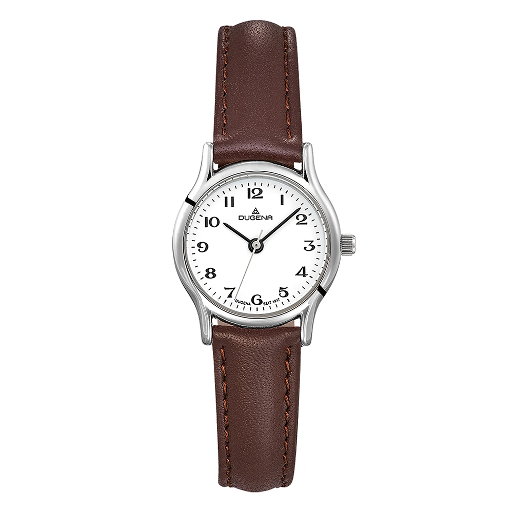 Vintage Weiß Silber Lederband Braun