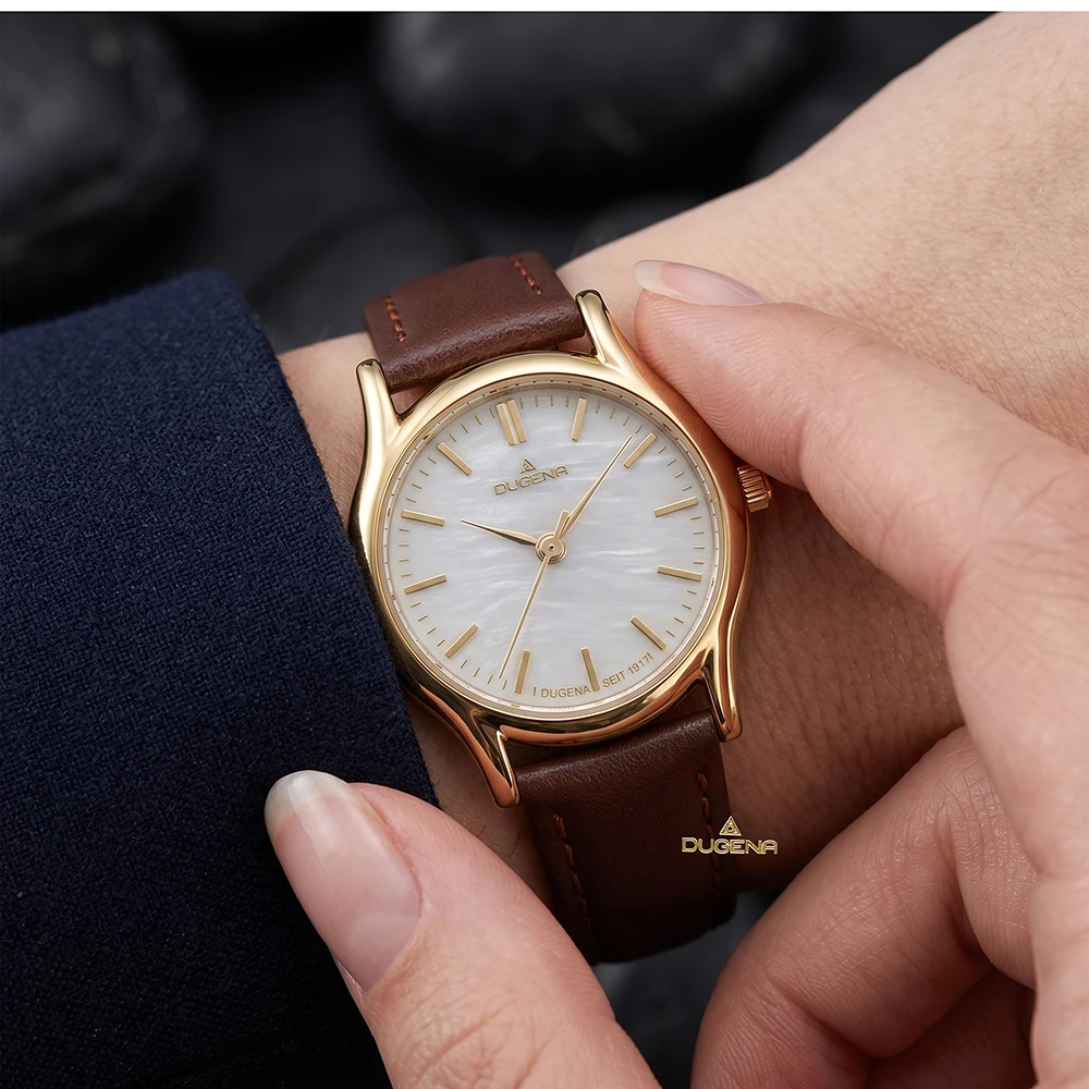 Vintage Perlmutt Gold Braun
