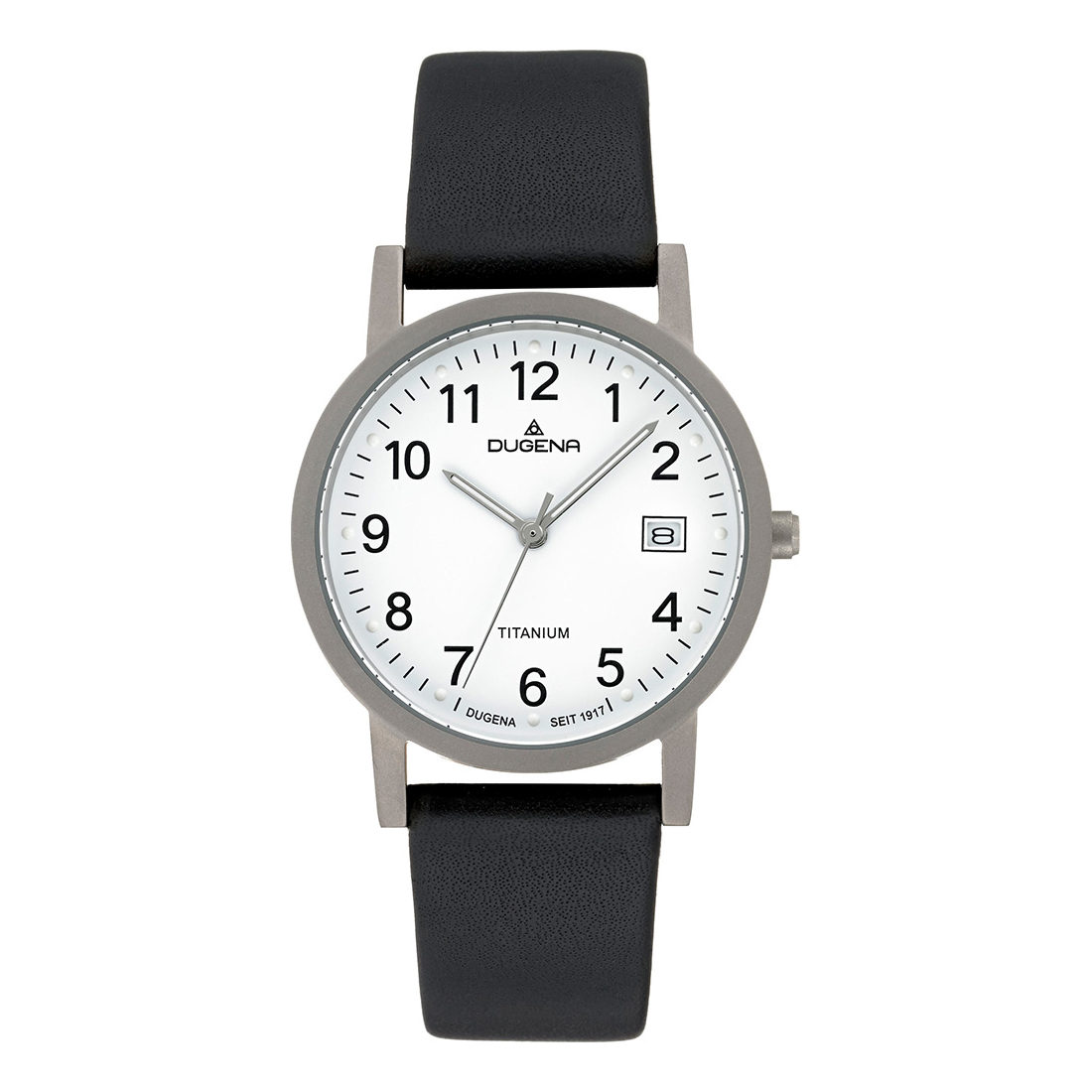 Novum Weiß Titan Lederband Schwarz Novum Weiß Titan Lederband Schwarz