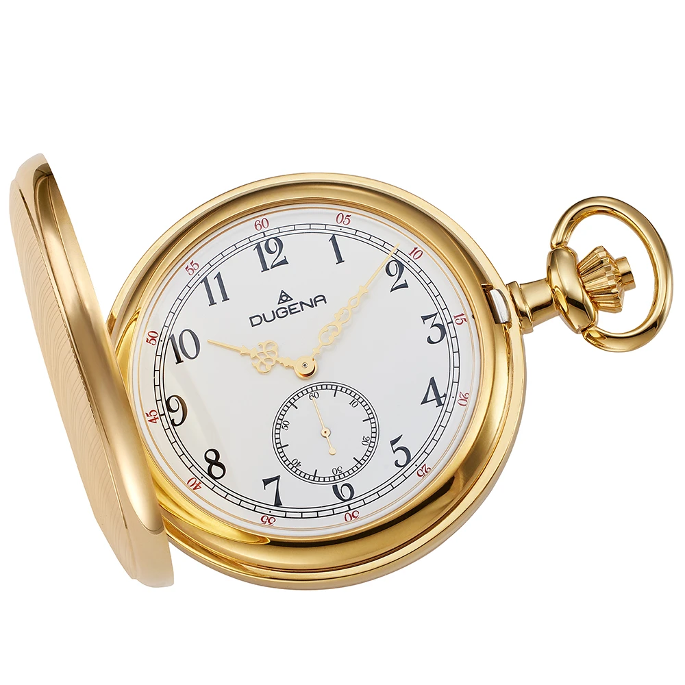 Savonette Taschenuhr Gold Weiß