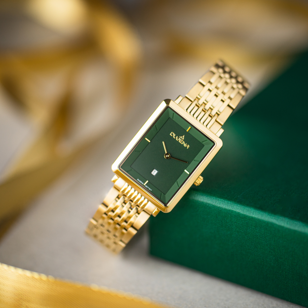 Gold Grün Dugena Frauenuhr Dugena Damenuhr Gold Grün Uhr Damenuhr