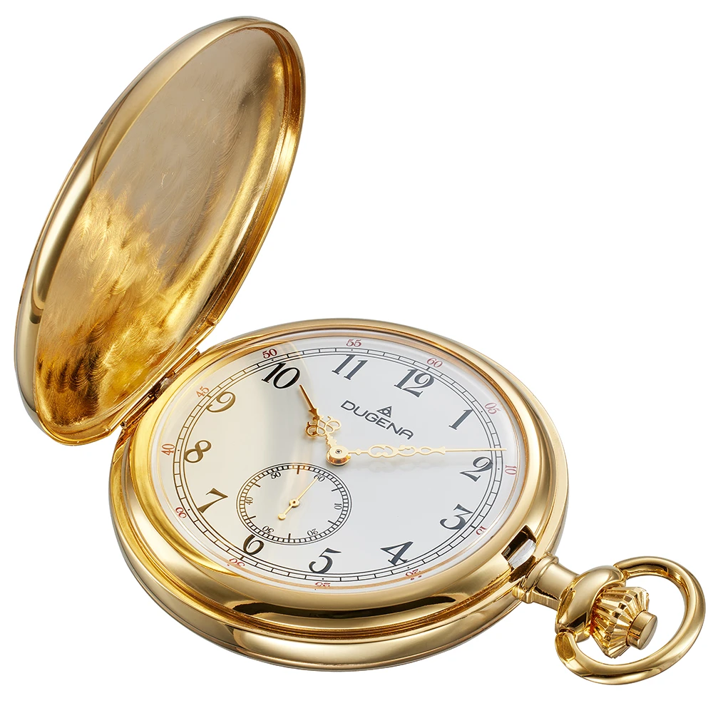 Savonette Taschenuhr Gold Weiß