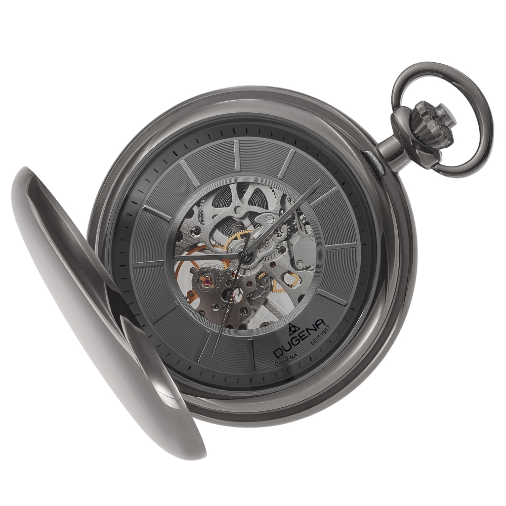 Savonette Taschenuhr Gunmetal